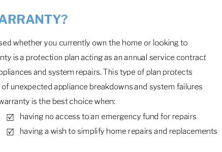 what does a home warranty cover